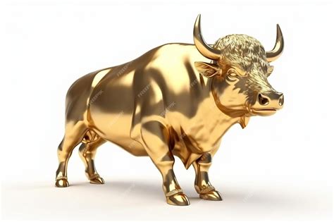 Premium Ai Image A Gold Bull With Horns And Horns