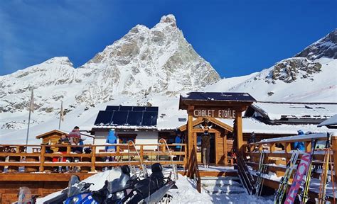 The Italian Side Of The Matterhorn Breuil Cervinia Ski Resort Italy