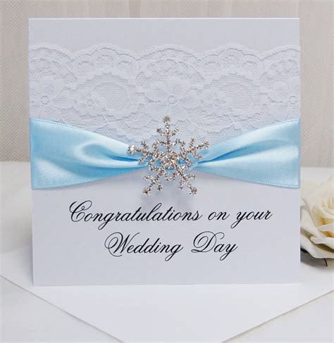 Personalised Snowflake Wedding Congratulations Card By The Luxe Co