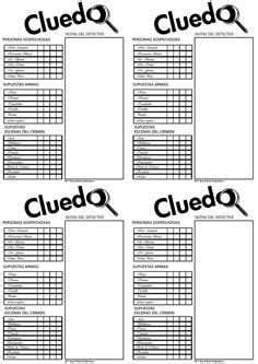 Kostenloser Cluedo Block Druckvorlage Pdf : Cluedo Zettel / Das