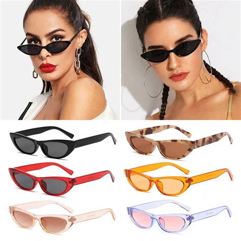 fashion small frame sunglasses for women clout goggles vintage trendy shades women s narrow