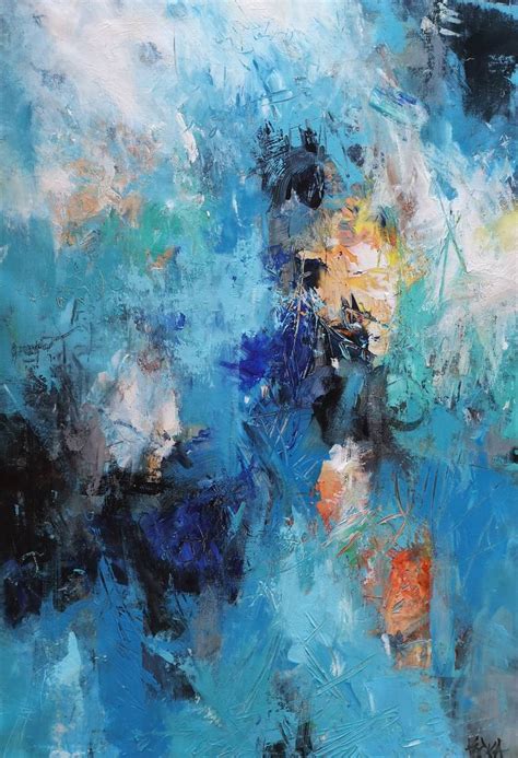 Abstract Blue Art Print Blue Abstract Art Blue Abstract Painting