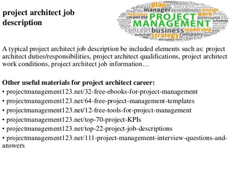 Project architect job description