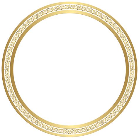 Round Gold Frames And Borders Transparent