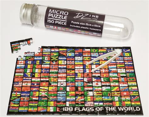 Micro Puzzle Mini Flags Jigsaw In A Test Tube 5060073507603 Ebay