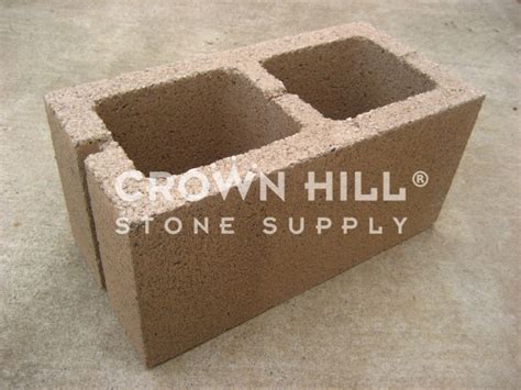 Tan Smooth Face Cinder Block Crown Hill Stone Supply