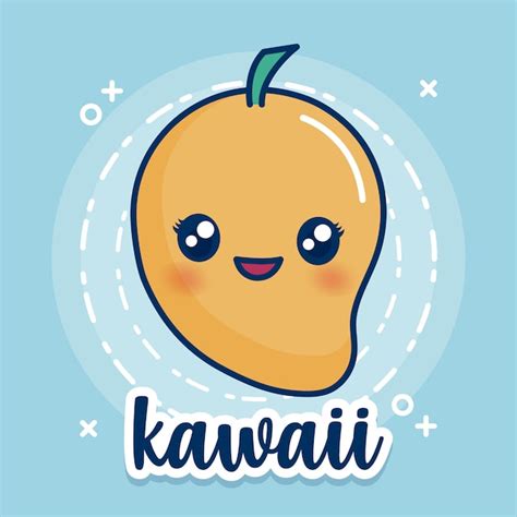 Icono De Mango Kawaii Vector Gratis