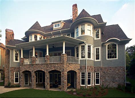 Some feature metal standing seam roofs as either accents or on. Belle Plain Victorian Home Plan 129S-0008 | House Plans ...