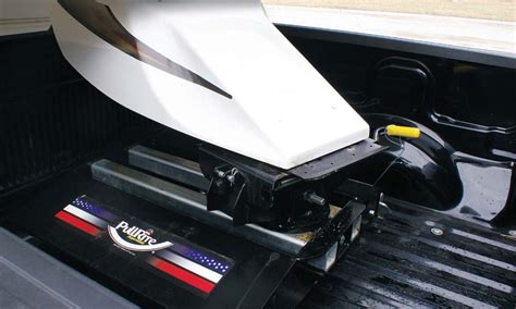 A fifth wheel hitch is mounted in the bed of a truck and the king pin slides into the slot in the hitch to allow you to tow the trailer. Pivoting Pin Box or Sliding Hitch? - RV Lifestyle Magazine