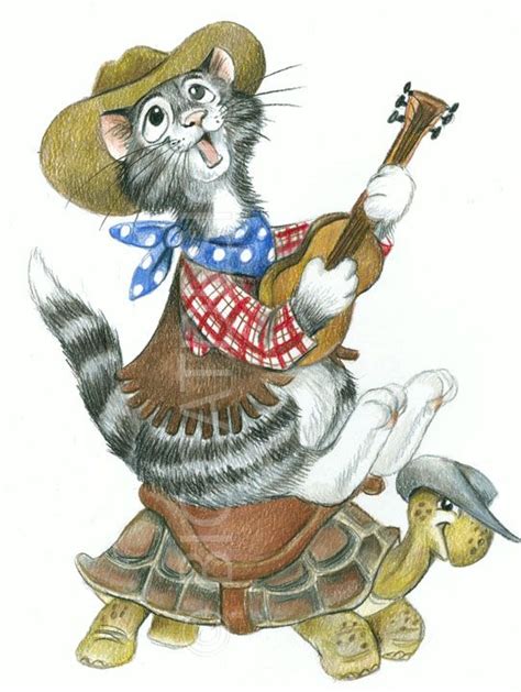 Your cat cowboy stock images are ready. Singing Cowboy by Big Cat Designs | Cat art, Tabby cat, Great cat