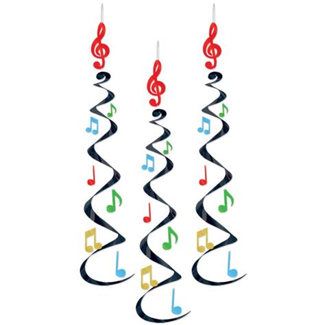 Musical Notes Deluxe Hanging Whirl Decorations Party At Lewis Elegant