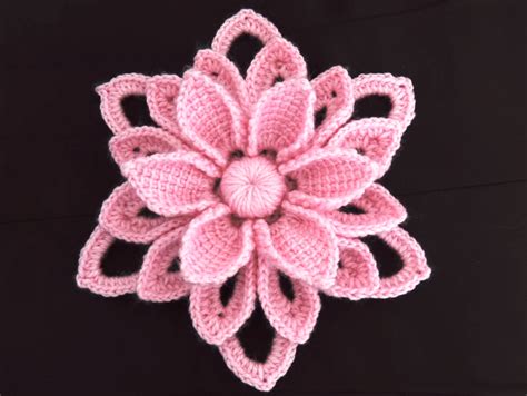 Gorgeous 3 D Flower Video Tutorial - Crochet Ideas