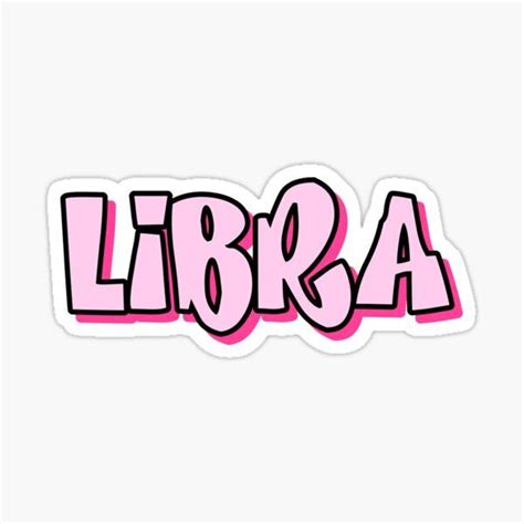 Libra Y2k Pink By Gabyiscool Sticker For Sale By Gabyiscool In 2023