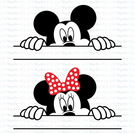 Mickey Minnie Mouse Peek T Shirt Svg Peeking Disney Svg Etsy