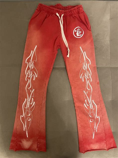 Other Hellstar Flare Red Sweatpants Pants Flame Large Grailed