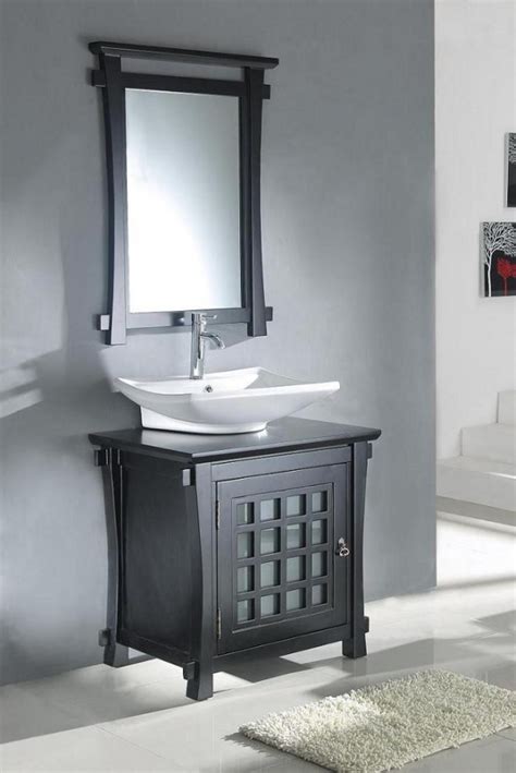 30 Inch Modern Vessel Sink Bathroom Vanity In Dark Walnut Uvlf301230