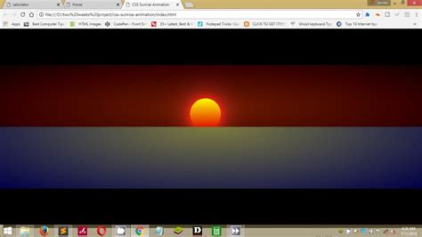 Sunrise Animation With Css And Html Youtube