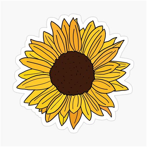Sunflower Sticker By Jadydesigns Em 2022 Adesivos Imprimíveis