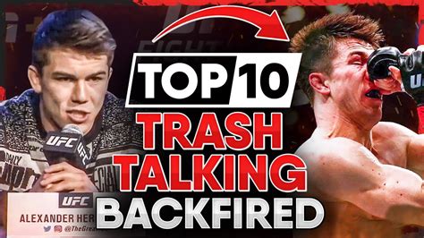 10 Times Trash Talking Backfired In The Ufc Youtube