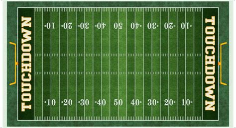 Football Field Fabric Panel Touchdown Field Goal Post Grass Etsy