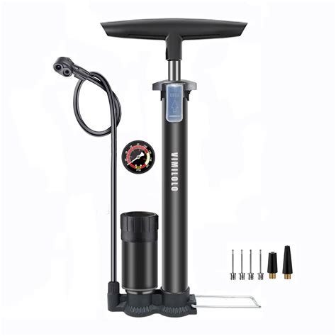 Vimilolo Bike Floor Pump With Gaugeball Pump Inflator Bicycle Floor