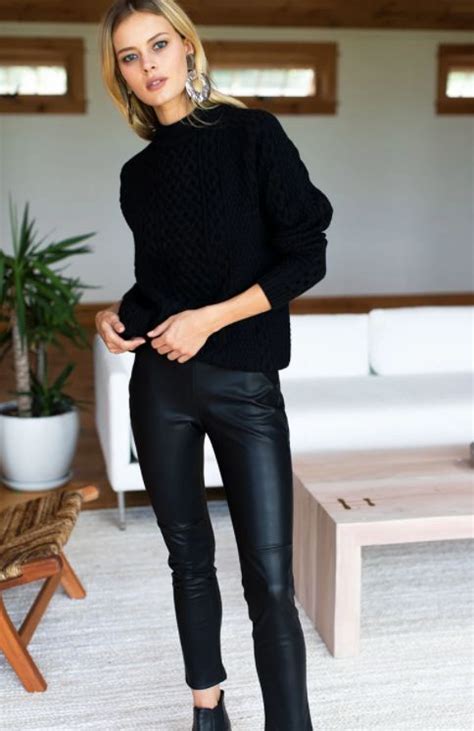 these are the most elegant leather pants outfit ideas