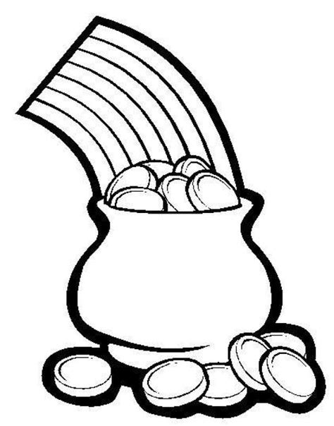 Print patrick # hat coloring pages coloring page & book. Rainbow With Pot Of Gold Coloring Pages - Coloring Home