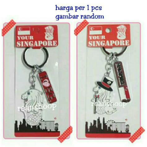 Jual Souvenir Gantungan Kunci Manca Negara Singapore Singapura Singapor