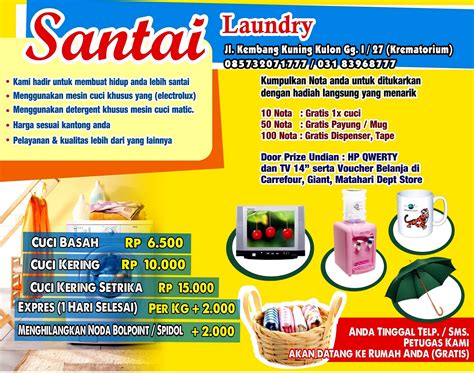 Secara umum kertas brosur mudah sekali diambil contoh yang ada di sekeliling kita, desain brosur bisa dilakukan sendiri, namun demikian untuk menghasil kwalitas cetak yang. Desain Brosur Laundry Cdr - Contoh Banner