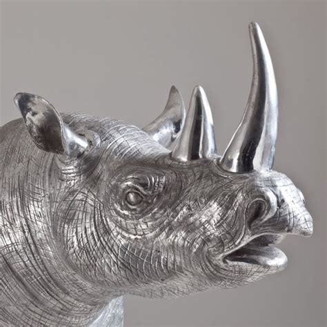 Metal Rhino Sculpture Modern Cast Aluminum Art Cas 03 Youfine Sculpture