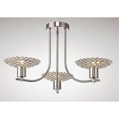 Check spelling or type a new query. Diyas IL20606 Ellen 3 Light Crystal and Satin Nickel Semi ...