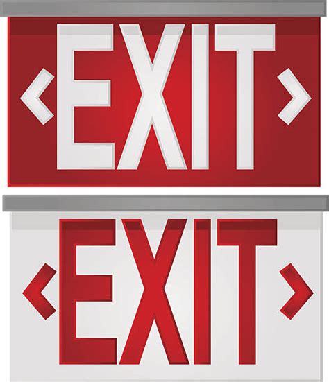 Royalty Free Exit Sign Clip Art Vector Images And Illustrations Istock