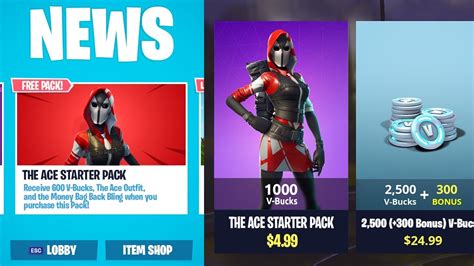 How To Get The Ace Starter Pack In Fortnite New Legendary Skin