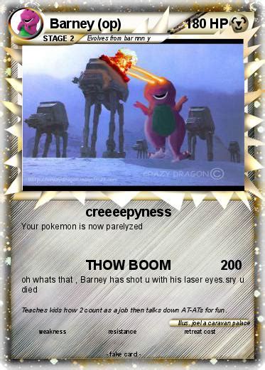 Pokémon Barney Op Creeeepyness My Pokemon Card