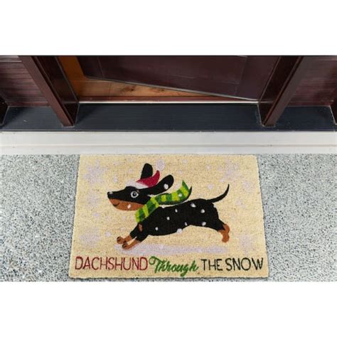 Dii Dachshund Through The Snow Doormat Michaels