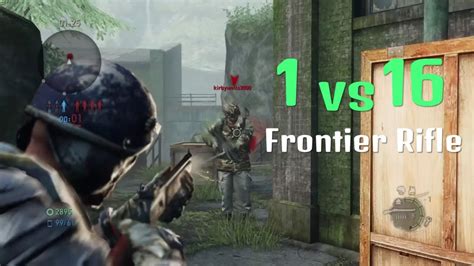 1 Vs 16 Comeback Frontier Rifle The Last Of Us Remastered Youtube