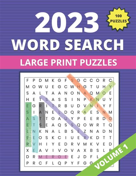 2023 Large Print Word Search Puzzle Book Large Print Puzzles For