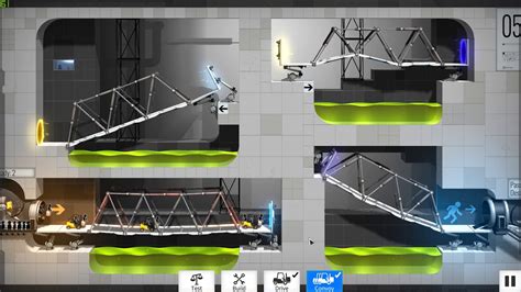 Bridge Constructor Portal Levels 1 10 Completed Youtube