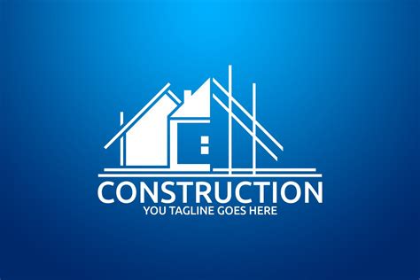 Construction Logo Logotipo De Construcción Tarjetas De Presentacion