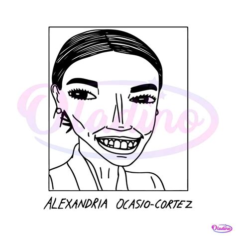 Badly Drawn Celebrities Alexandria Ocasio Cortez Aoc Svg