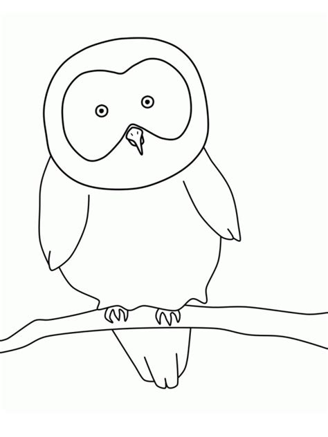 Colouring Page Simple Owl Coloringpageca