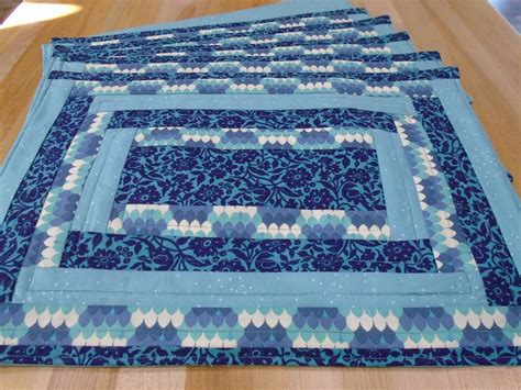 Spray baste the layers together. Placemats, Set of 6 Placemats, Navy Teal Blue, Quilted ...