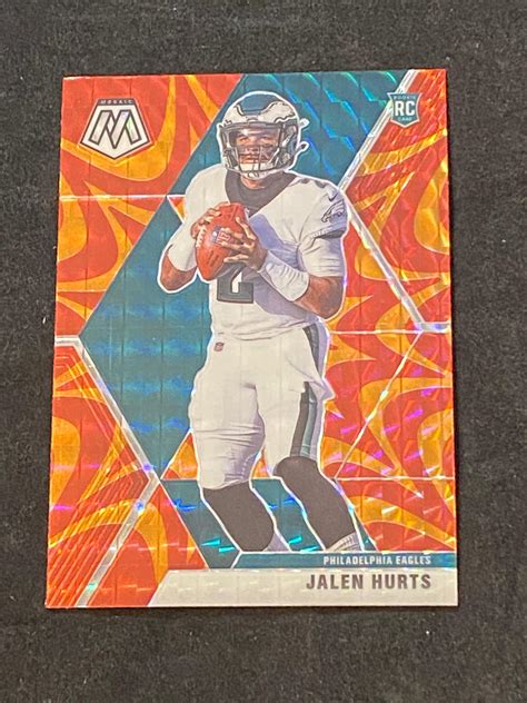 Lot Mosaic Rc Orange Reactive Prizm Jalen Hurts Rookie