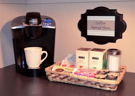 Add An Easy To Setup Coffee Station For Your Houseguest To Make Them