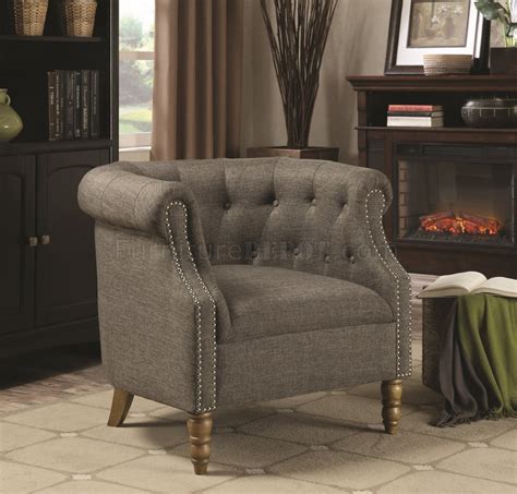 Shop wayfair for all the best country / farmhouse accent chairs. 902696 Accent Chair Set of 2 in Grey Fabric by Coaster
