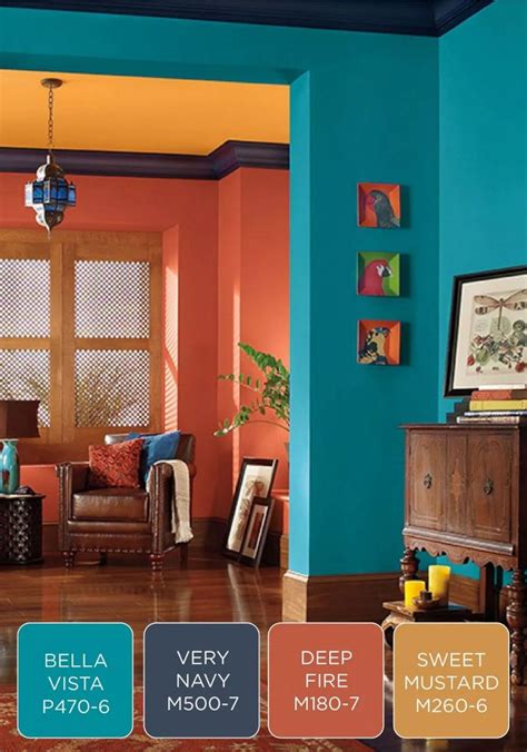 Mustard And Blue Living Room Ideas 9 Inspira Spaces Bright Living