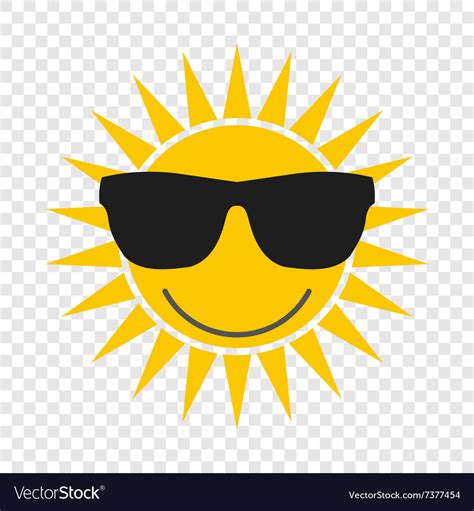 Sun With Glasses Icon Royalty Free Vector Image