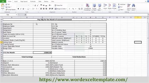How To Make Salary Sheet Template In Excel How To Make Salary Sheet