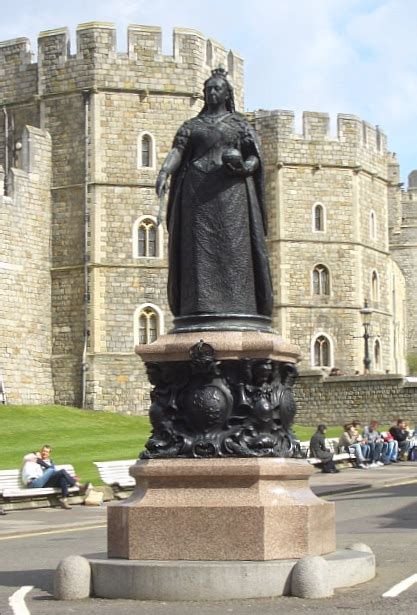 Statue Of Queen Victoria At The Foot Of Castle Hill Windsor By Sir