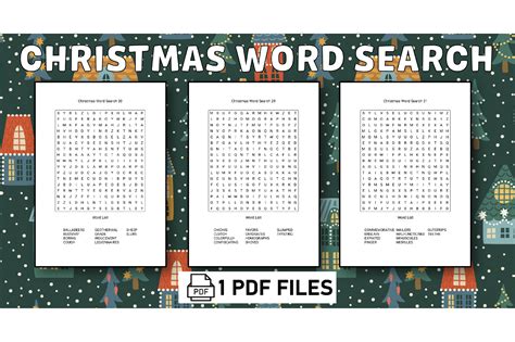 Christmas Word Search Large Print Graphic By Kdp Planet · Creative Fabrica